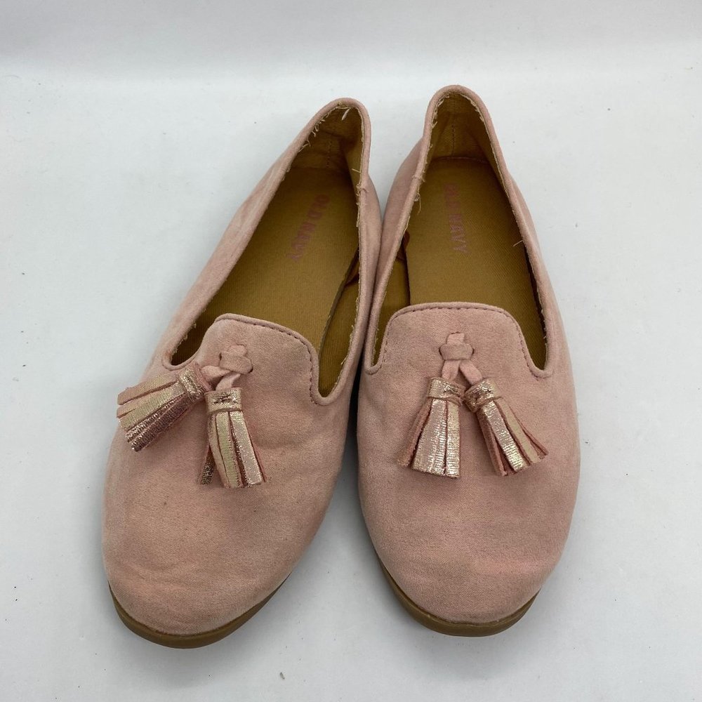 Old Navy Pink Tassle Ballet Flat Shoes Sz 13
